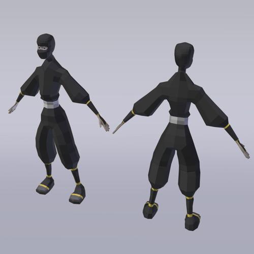 Ninja Low Poly preview image